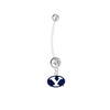 BYU Cougars Boy/Girl Clear Pregnancy Maternity Belly Button Navel Ring