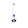 BYU Cougars Pregnancy Maternity Blue Belly Button Navel Ring - Pick Your Color