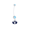 BYU Cougars Boy/Girl Light Blue Pregnancy Maternity Belly Button Navel Ring