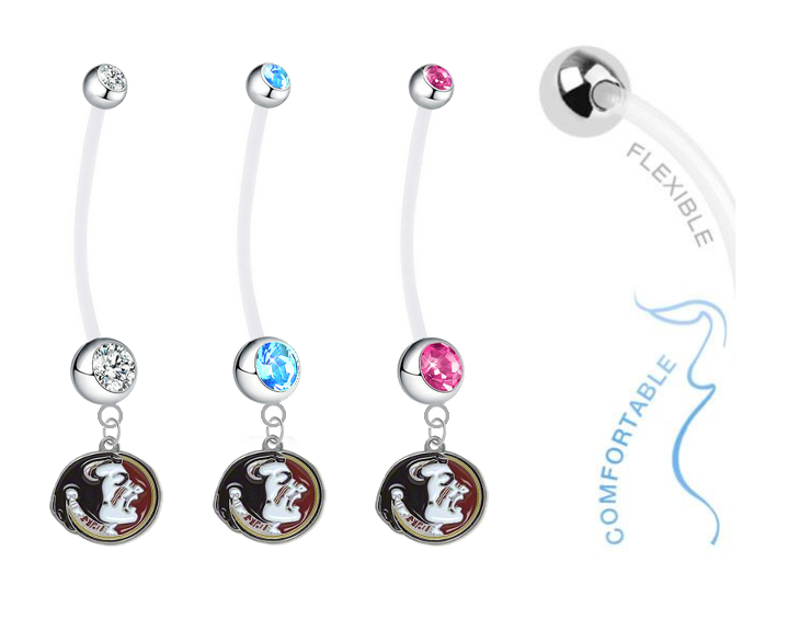 Florida State Seminoles Boy/Girl Pregnancy Maternity Belly Button Navel Ring