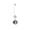 Florida State Seminoles Pregnancy Clear Maternity Belly Button Navel Ring - Pick Your Color