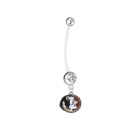Florida State Seminoles Boy/Girl Clear Pregnancy Maternity Belly Button Navel Ring