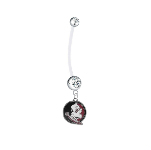 Florida State Seminoles New Logo Pregnancy Maternity Clear Belly Button Navel Ring - Pick Your Color