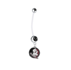 Florida State Seminoles New Logo Pregnancy Maternity Black Belly Button Navel Ring - Pick Your Color