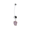 Indiana Hoosiers Pregnancy Maternity Black Belly Button Navel Ring - Pick Your Color