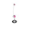Georgia Bulldogs Pregnancy Maternity Pink Belly Button Navel Ring - Pick Your Color