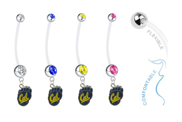 California Cal Golden Bears Pregnancy Maternity Belly Button Navel Ring - Pick Your Color