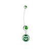 Colorado State Rams Pregnancy Maternity Green Belly Button Navel Ring - Pick Your Color