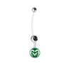 Colorado State Rams Pregnancy Maternity Black Belly Button Navel Ring - Pick Your Color