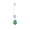 Colorado State Rams Boy/Girl Light Blue Pregnancy Maternity Belly Button Navel Ring