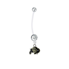 Colorado Buffaloes Pregnancy Clear Maternity Belly Button Navel Ring - Pick Your Color