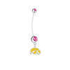 Iowa Hawkeyes Style 2 Pregnancy Maternity Pink Belly Button Navel Ring - Pick Your Color