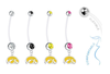 Iowa Hawkeyes Style 2 Pregnancy Maternity Belly Button Navel Ring - Pick Your Color