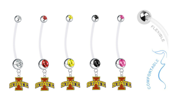 Iowa State Cyclones Pregnancy Maternity Belly Button Navel Ring - Pick Your Color