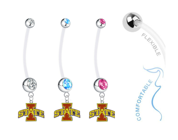 Iowa State Cyclones Boy/Girl Pregnancy Maternity Belly Button Navel Ring