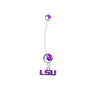 LSU Tigers Style 2 Pregnancy Purple Maternity Belly Button Navel Ring - Pick Your Color
