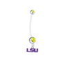 LSU Tigers Style 2 Pregnancy Gold Maternity Belly Button Navel Ring - Pick Your Color