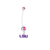 LSU Tigers Style 2 Pregnancy Pink Maternity Belly Button Navel Ring - Pick Your Color