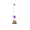 LSU Tigers Style 3 Pregnancy Purple Maternity Belly Button Navel Ring - Pick Your Color