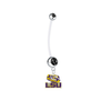 LSU Tigers Style 3 Pregnancy Black Maternity Belly Button Navel Ring - Pick Your Color