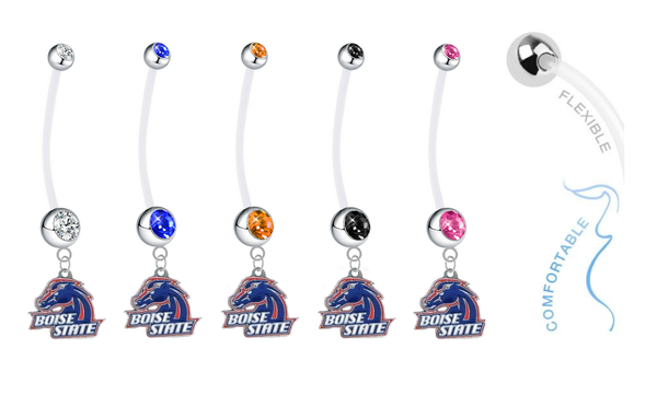 Boise State Broncos Pregnancy Maternity Belly Button Navel Ring - Pick Your Color