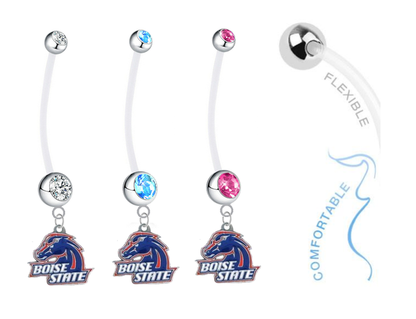 Boise State Broncos Boy/Girl Pregnancy Maternity Belly Button Navel Ring