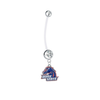 Boise State Broncos Pregnancy Maternity Clear Belly Button Navel Ring - Pick Your Color