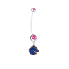 Boise State Broncos Style 2 Pregnancy Maternity Pink Belly Button Navel Ring - Pick Your Color