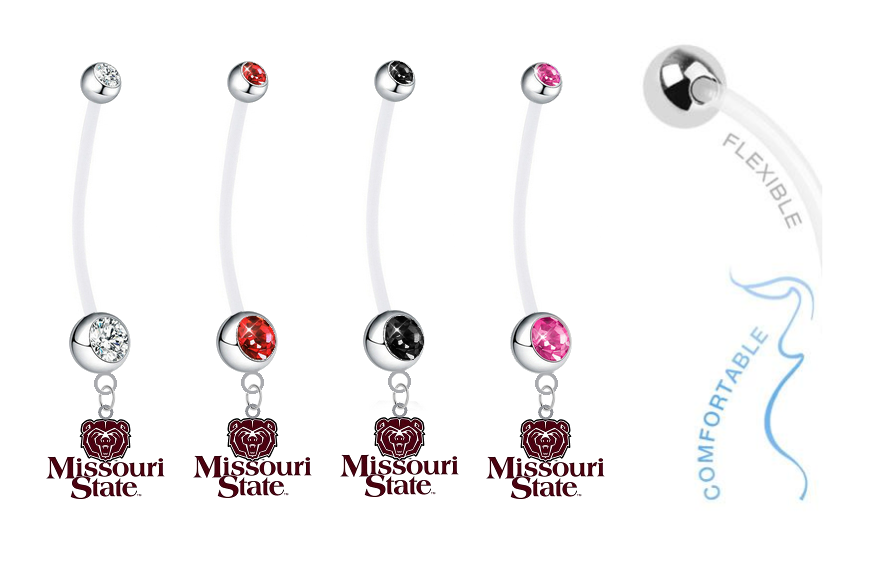 Missouri State Bears Pregnancy Maternity Belly Button Navel Ring - Pick Your Color