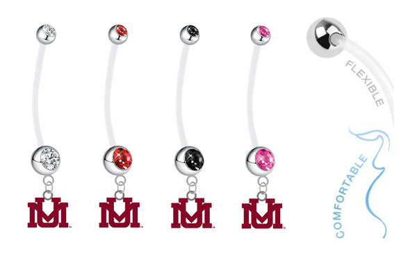 Montana Grizzlies Pregnancy Maternity Belly Button Navel Ring - Pick Your Color