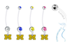 Michigan Wolverines Style 3 Pregnancy Maternity Belly Button Navel Ring - Pick Your Color