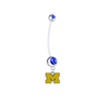 Michigan Wolverines Style 3 Pregnancy Blue Maternity Belly Button Navel Ring - Pick Your Color