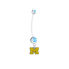 Michigan Wolverines Style 3 Boy/Girl Light Blue Pregnancy Maternity Belly Button Navel Ring
