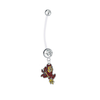 Arizona State Sun Devils Pregnancy Maternity Clear Belly Button Navel Ring - Pick Your Color