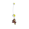 Arizona State Sun Devils Pregnancy Maternity Gold Belly Button Navel Ring - Pick Your Color