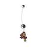 Arizona State Sun Devils Pregnancy Maternity Black Belly Button Navel Ring - Pick Your Color