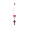 Arizona State Sun Devils Style 2 Pregnancy Pink Maternity Belly Button Navel Ring - Pick Your Color