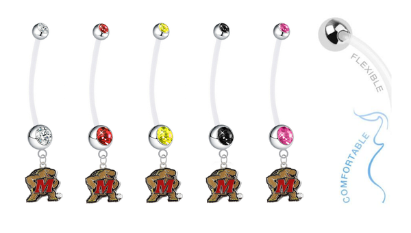 Maryland Terrapins Pregnancy Maternity Belly Button Navel Ring - Pick Your Color