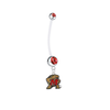 Maryland Terrapins Pregnancy Red Maternity Belly Button Navel Ring - Pick Your Color