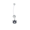 Auburn Tigers Pregnancy Clear Maternity Belly Button Navel Ring - Pick Your Color