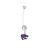 Kansas State Wildcats Boy/Girl Clear Pregnancy Maternity Belly Button Navel Ring