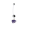 Kansas State Wildcats Pregnancy Black Maternity Belly Button Navel Ring - Pick Your Color