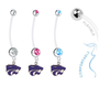 Kansas State Wildcats Boy/Girl Pregnancy Maternity Belly Button Navel Ring