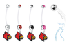 Louisville Cardinals Pregnancy Maternity Belly Button Navel Ring - Pick Your Color