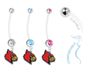 Louisville Cardinals Boy/Girl Pregnancy Maternity Belly Button Navel Ring
