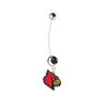Louisville Cardinals Pregnancy Maternity Black Belly Button Navel Ring - Pick Your Color