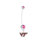 Virginia Tech Hokies Pregnancy Maternity Pink Belly Button Navel Ring - Pick Your Color