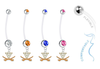 Virginia Cavaliers Pregnancy Maternity Belly Button Navel Ring - Pick Your Color