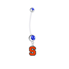 Syracuse Orange Pregnancy Blue Maternity Belly Button Navel Ring - Pick Your Color