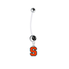 Syracuse Orange Pregnancy Black Maternity Belly Button Navel Ring - Pick Your Color